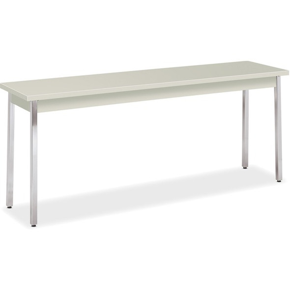 HON Utility Table, 72"W x 18"D - For - Table TopNatural Rectangle Top - Chrome Four Leg Base - 4 Legs x 72" Table Top Width x 18" Table Top Depth x 1.13" Table Top Thickness - 29" Height - Assembly Required - 1 Each