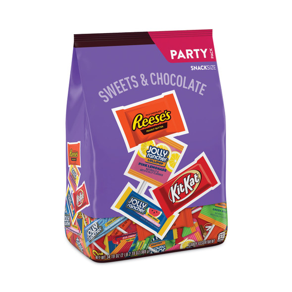 Snack-Size Sweets and Chocolate Assortment Party Pack, 34.19 oz Bag