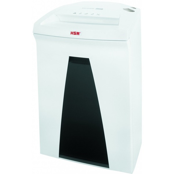 HSM SECURIO B24 - 1/16" x 5/8" - Continuous Shredder - Particle Cut - 11 Per Pass - for shredding Paper, Paper Clip, Staples, Credit Card, CD, DVD - 0.063" x 0.625" Shred Size - P-5/T-5/E-4/F-2 - 9.45" Throat - 9.20 gal Wastebin Capacity - White