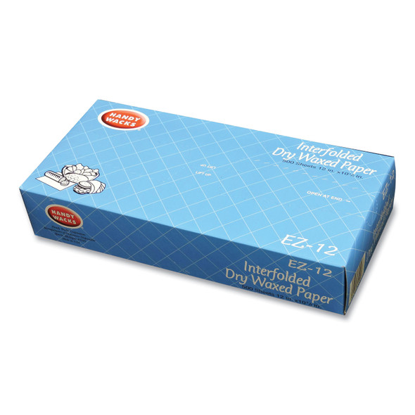 Interfolded Dry Waxed Paper, 10.75 x 12, 500 Box, 12 Boxes/Carton