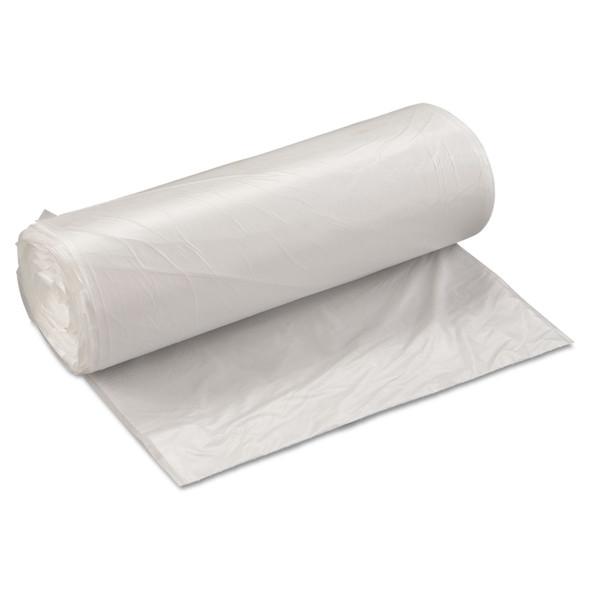 High-Density Commercial Can Liners Value Pack, 60 gal, 19 mic, 38" x 58", Clear, 25 Bags/Roll, 6 Interleaved Rolls/Carton