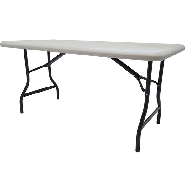 Iceberg IndestrucTable TOO 1200 Series Folding Table - For - Table TopRectangle Top - 30" Table Top Length x 60" Table Top Width x 1" Table Top Thickness - 29" Height - Assembly Required - Platinum, Powder Coated - Steel - 1 Each