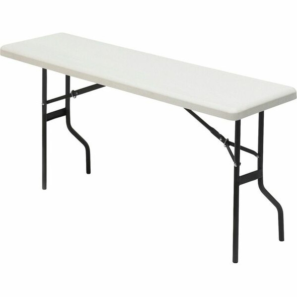 Iceberg IndestrucTable TOO 1200 Series Folding Table - For - Table TopRectangle Top - 60" Table Top Length x 18" Table Top Width - 29" Height - Platinum, Powder Coated - 1 Each