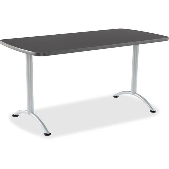 Iceberg Utility Table - For - Table TopRectangle Top - 60" Table Top Length x 30" Table Top Width - Assembly Required - Graphite - 1 Each