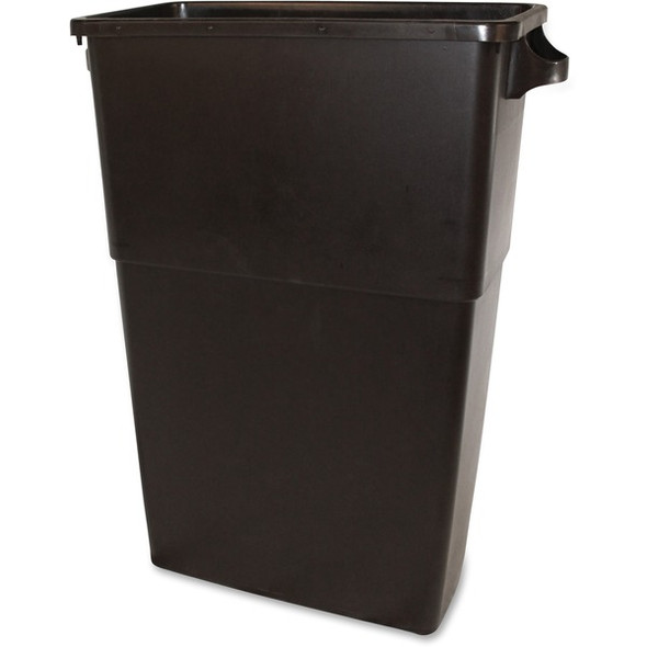 Thin Bin 23-Gallon Container - 23 gal Capacity - Handle, Durable - 30" Height x 23" Width - Polyethylene - Brown - 4 / Carton