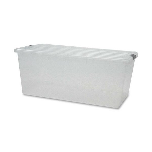 IRIS Clear Storage Boxes with Lids - External Dimensions: 31.5" Width x 17.8" Depth x 13" Height - 22.75 gal - Stackable - Polypropylene - Clear - For Multipurpose - 4 / Carton