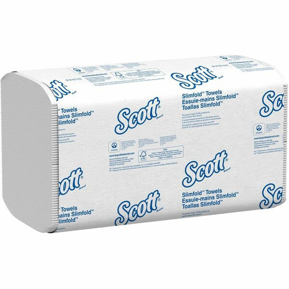 Scott Pro Slimfold Paper Towels - 7.50" x 11.60" - White - Absorbent - 90 Per Pack - 2160 / Carton