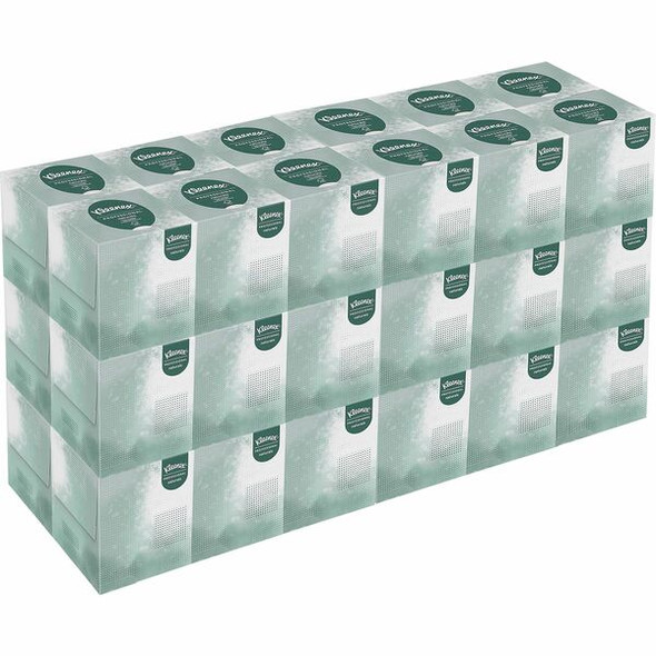 Kleenex Professional Naturals Facial Tissue Cube for Business - 8.30" x 7.80" - White - Fiber - Soft - For Restroom - 90 Per Box - 36 / Carton