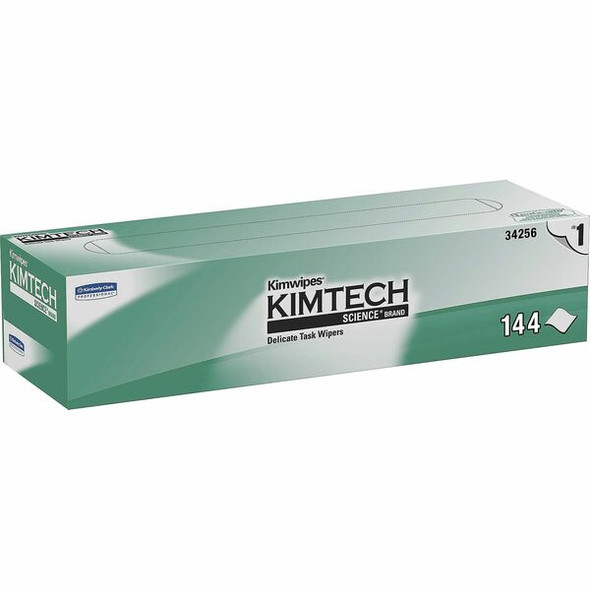 KIMTECH Science Kimwipes Delicate Task Wipers - Pop-Up Box - 1 Ply - 14.40" x 16.40" - White - Light Duty, Anti-static - For Laboratory, Lens - 144 / Box
