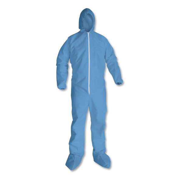 A65 Zipper Front Flame Resistant Coveralls, Large, Blue, 25/Carton