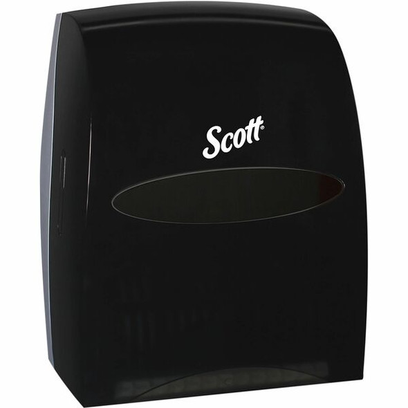 Scott Essential Manual Hard Towel Dispenser - Touchless Dispenser - 16.1" Height x 12.6" Width x 10.2" Depth - Black - 1 / Carton