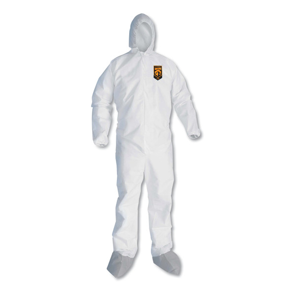 A45 Liquid/Particle Protection Surface Prep/Paint Coveralls, X-Large, White, 25/Carton