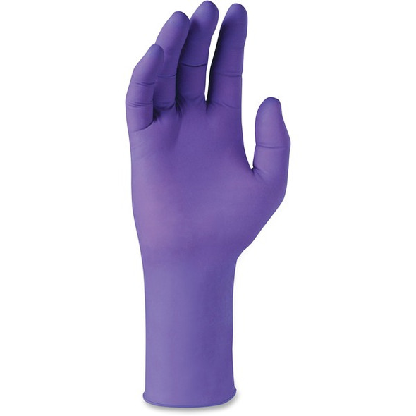 KIMTECH Purple Nitrile Exam Gloves - 12" - Large Size - Purple - Durable, Tear Resistant, Textured Fingertip, Latex-free - For Chemotherapy - 500 / Carton - 6 mil Thickness