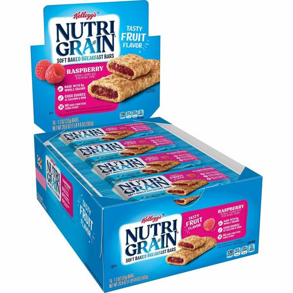 Kellogg's&reg Nutri-Grain&reg Bar Raspberry - Individually Wrapped - Raspberry - 1.30 lb - 48