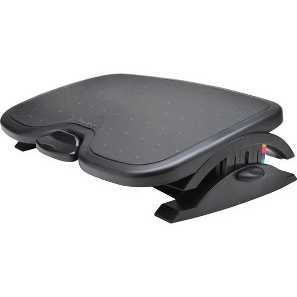 Kensington SmartFit Solemate Plus Foot Rest - 3.50" - 5" Adjustable Height - 30&deg; Tilt - Black - TAA Compliant