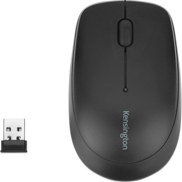 Kensington Pro Fit Wireless Mobile Mouse - Laser - Wireless - Radio Frequency - Black - 1 Pack - USB - 1000 dpi - Scroll Wheel - 2 Button(s) - Symmetrical