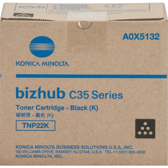 Konica Minolta TNP22K Original Toner Cartridge - Laser - 5200 Pages - Black - 1 Each