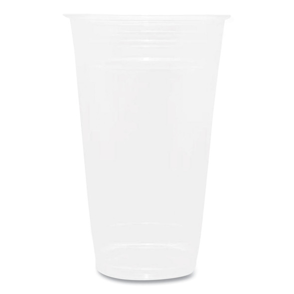 PET Plastic Cups, 24 oz, Clear, 600/Carton