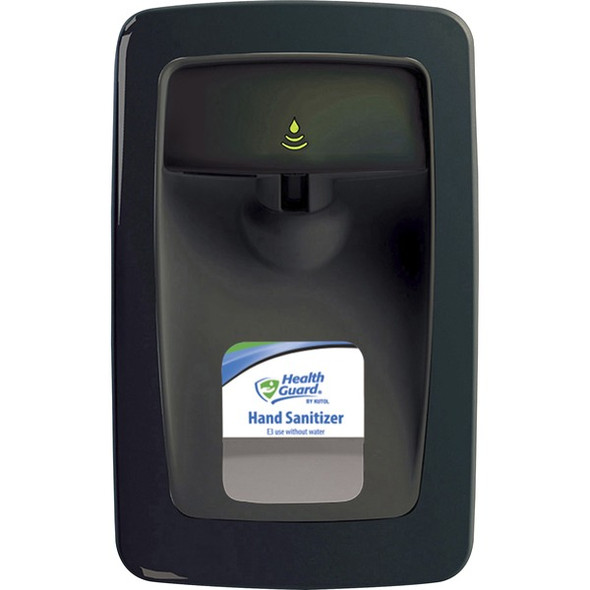 Health Guard Designer Series No Touch Dispenser - Automatic - 1.06 quart Capacity - Support 4 x C Battery - Touch-free, Key Lock, Refillable - Black - 1Each