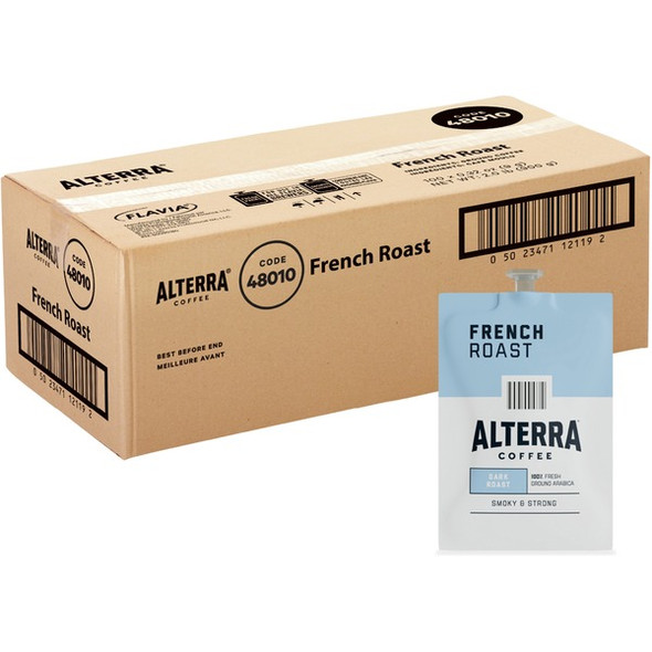 Alterra Freshpack French Roast Coffee - Compatible with Flavia Aroma, Flavia Barista, FLAVIA Creation 600, Flavia Creation 500, Flavia Creation 200, Flavia Creation 150, Flavia Creation 300 - Dark - 100 / Carton