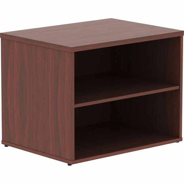 Lorell Relevance Series Mahogany Laminate Office Furniture Credenza - 29.5" x 22"23.1" - 2 Shelve(s) - Finish: Mahogany, Laminate