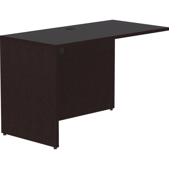 Lorell Essentials Espresso Laminate Return Shell - 48" x 24"29.5" Return Shell, 1" Top - Finish: Espresso