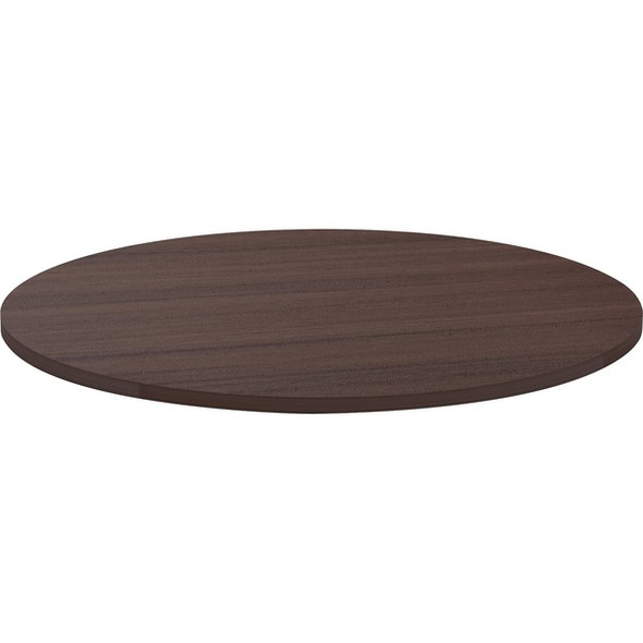 Lorell Espresso Laminate Conference Table - For - Table TopEspresso Round Top - Contemporary Style x 1" Table Top Thickness x 42" Table Top Diameter - Assembly Required - 1 Each