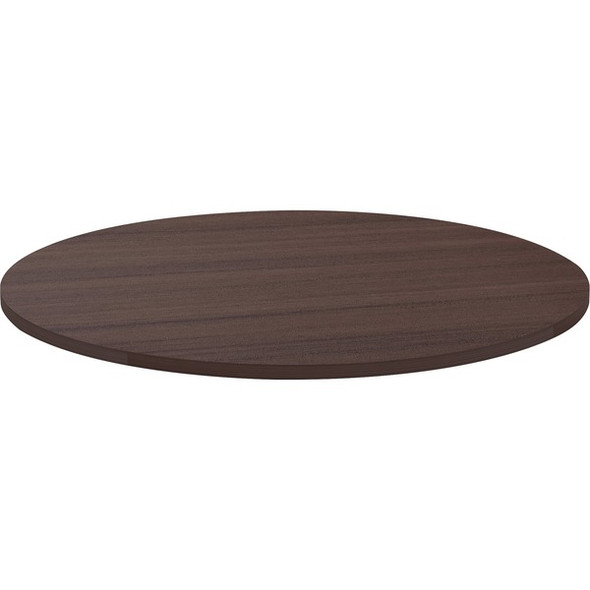 Lorell Espresso Laminate Conference Table - For - Table TopEspresso Round Top - Contemporary Style x 1" Table Top Thickness x 48" Table Top Diameter - Assembly Required - 1 Each