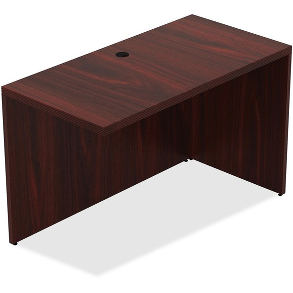 Lorell Chateau Series Mahogany Laminate Desking Return - 47.3" x 23.6"30" Desk, 1.5" Top - Reeded Edge - Material: P2 Particleboard - Finish: Mahogany, Laminate - For Office