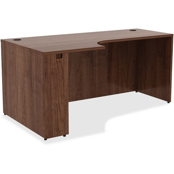 Lorell Essentials Series Credenza - 66" x 36"29.5" , 0.1" Edge - Material: Metal - Finish: Walnut Laminate