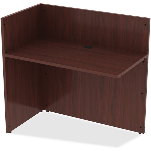 Lorell Reception Desk - 0.1" Edge, 42" x 24"41.5" - Finish: Mahogany Laminate