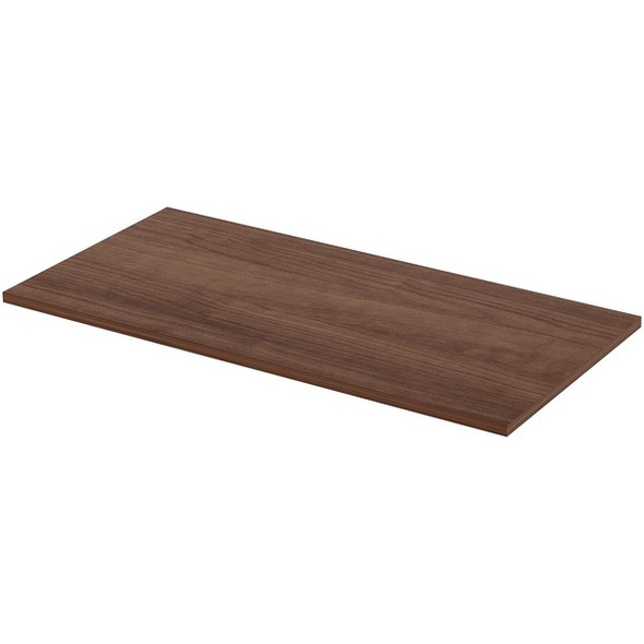 Lorell Utility Table Top - For - Table TopWalnut Rectangle, Laminated Top - 48" Table Top Length x 24" Table Top Width x 1" Table Top Thickness - Assembly Required - 1 Each