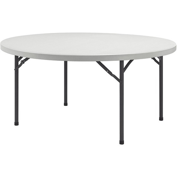 Lorell Banquet Folding Table - For - Table TopRound Top x 60" Table Top Diameter - 29.25" Height - Gray - 1 Each