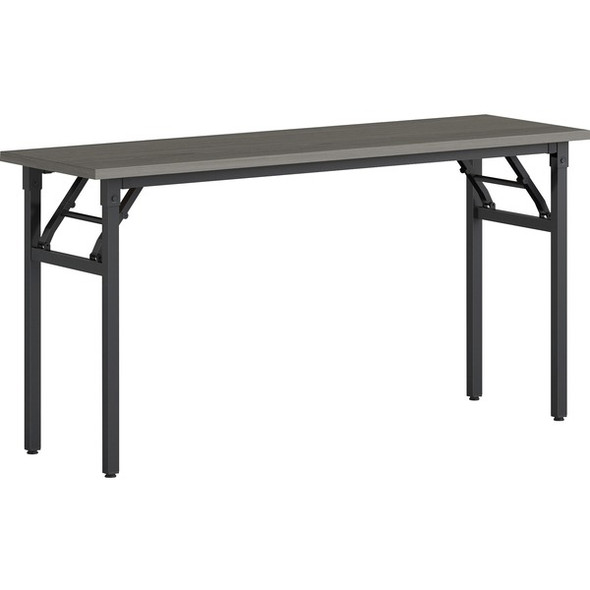 Lorell Folding Training Table - For - Table TopMelamine Top x 60" Table Top Width x 18" Table Top Depth x 1" Table Top Thickness - 30" Height - Assembly Required - Gray - 1 Each