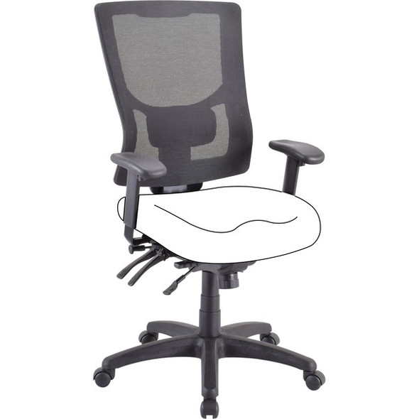 Lorell Conjure Executive High-back Mesh Back Chair Frame - Black - 1 Each