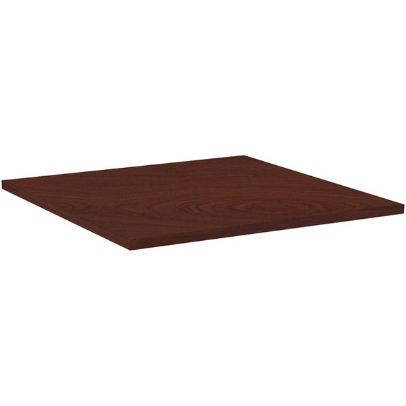 Lorell Hospitality Square Tabletop - Mahogany - For - Table TopSquare Top - 36" Table Top Length x 36" Table Top Width x 1" Table Top Thickness - Assembly Required - High Pressure Laminate (HPL), Mahogany - 1 Each