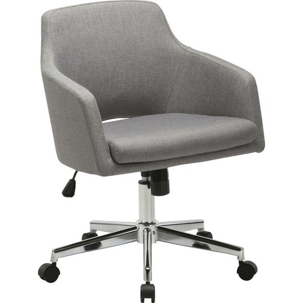 Lorell Mid-century Modern Low-back Task Chair - 24.6" x 24.6" x 34.9"