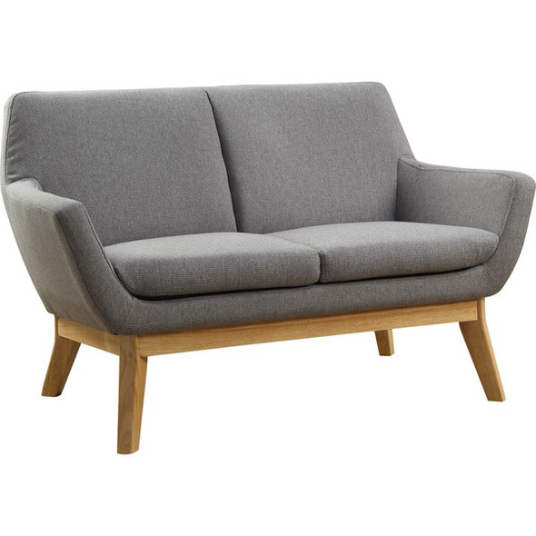 Lorell Quintessence Collection Upholstered Loveseat - 53.1" x 19.8"32.8" - Finish: Gray