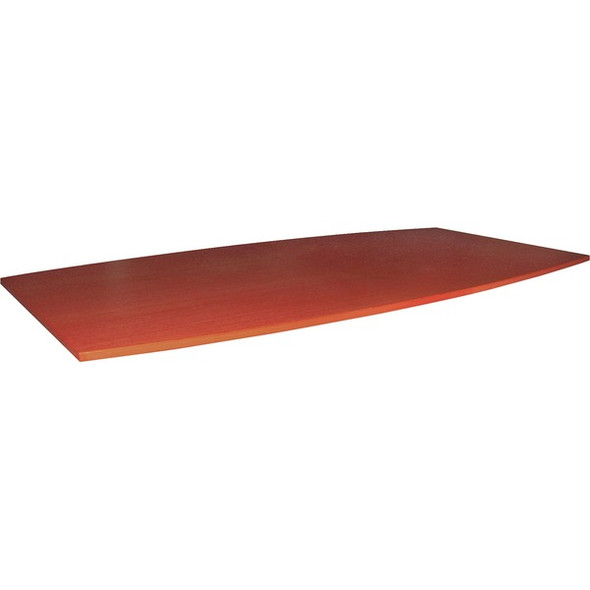 Lorell Essentials Boat Shaped Conference Tabletop (Box 1 of 2) - 94.5" x 47.3" x 1.3" x 1" - Finish: Cherry, Laminate - For Office