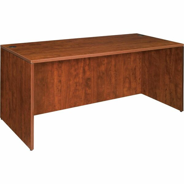 Lorell Essentials Rectangular Desk Shell - 66.1" x 29.5" x 29.5" - Finish: Cherry, Laminate