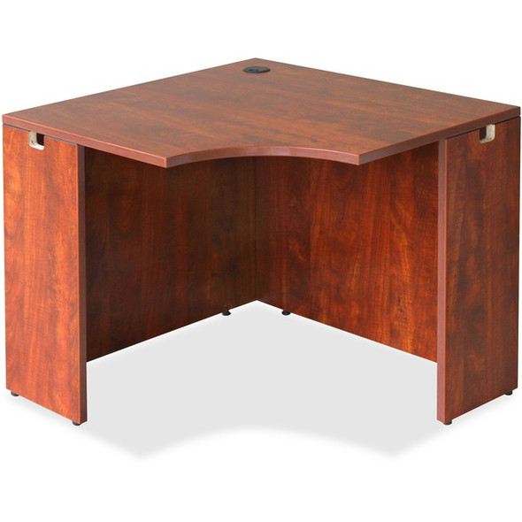 Lorell Essentials Series Cherry Laminate Corner Desk - For - Table TopLaminated Top x 35.38" Table Top Width x 35.38" Table Top Depth x 1" Table Top Thickness - 29.50" Height - Assembly Required - Cherry - 1 Each