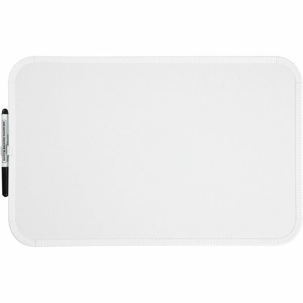 Lorell Personal Whiteboard - 17" (1.4 ft) Width x 11" (0.9 ft) Height - White Melamine Surface - White Plastic Frame - Rectangle - 1 Each