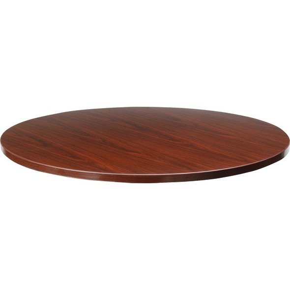 Lorell Essentials Conference Table Top - For - Table TopLaminated Round, Mahogany Top - Contemporary Style x 41.38" Table Top Width x 41.38" Table Top Depth x 1" Table Top Thickness - Assembly Required - 1 Each