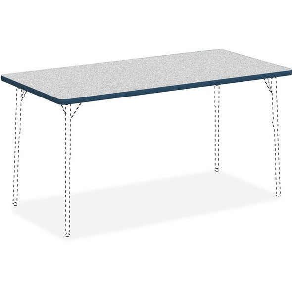 Lorell Classroom Rectangular Activity Tabletop - For - Table TopGray Nebula Rectangle, High Pressure Laminate (HPL) Top x 60" Table Top Width x 30" Table Top Depth x 1.13" Table Top Thickness - 1 Each