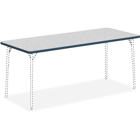 Lorell Classroom Rectangular Activity Tabletop - For - Table TopGray Nebula Rectangle, High Pressure Laminate (HPL) Top x 72" Table Top Width x 30" Table Top Depth x 1.13" Table Top Thickness - Assembly Required - 1 Each