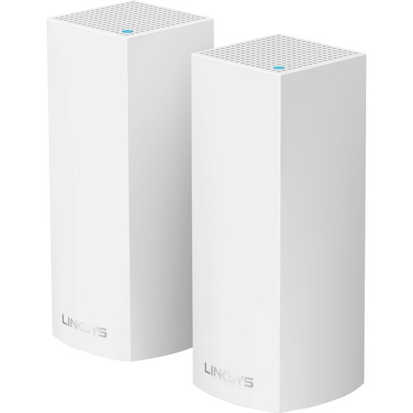 Linksys Velop Wi-Fi 5 IEEE 802.11ac Ethernet Wireless Router - 2.40 GHz ISM Band - 5 GHz UNII Band - 6 x Antenna(6 x Internal) - 275 MB/s Wireless Speed - 2 x Broadband Port - Gigabit Ethernet - Desktop