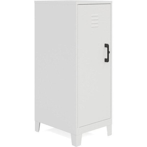 LYS SOHO Locker - 3 Shelve(s) - for Office, Home, Classroom, Playroom, Basement, Garage, Cloth, Sport Equipments, Toy, Game - Overall Size 42.5" x 14.3" x 18" - Pearl White - Steel