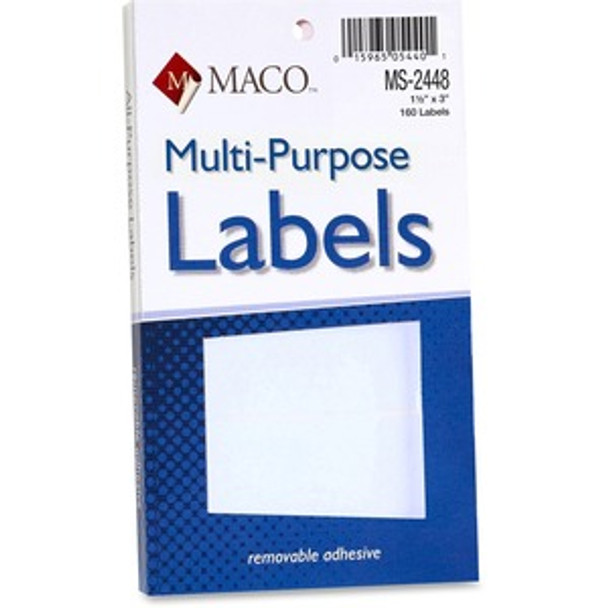 Maco MS-2448 Mulitpurpose Removable Labels