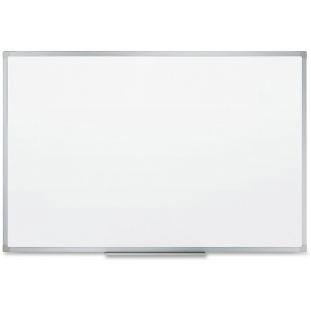 Mead Basic Dry-Erase Board - 35.9" (3 ft) Width x 23.8" (2 ft) Height - White Melamine Surface - Silver Aluminum Frame - Marker Tray - 1 Each