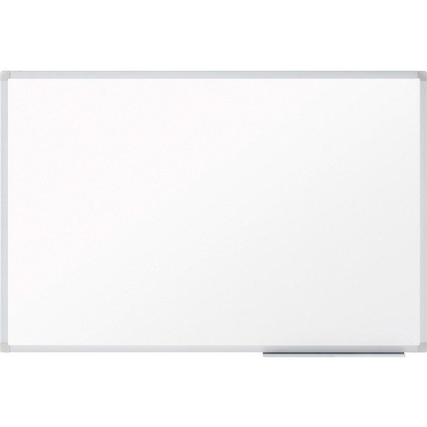Mead Basic Dry-Erase Board - 96.6" (8.1 ft) Width x 48.6" (4.1 ft) Height - White Melamine Surface - Silver Aluminum Frame - Durable, Marker Tray - 1 Each